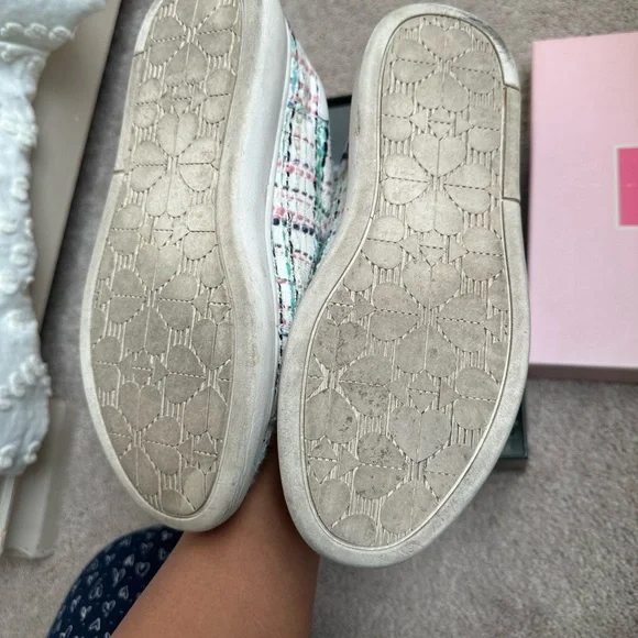 Kate Spade tweed sparkle sneakers - Picture 2 of 3